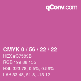 Color code: CMYK 0 / 56 / 22 / 22 | qconv.com