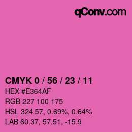 Color code: CMYK 0 / 56 / 23 / 11 | qconv.com