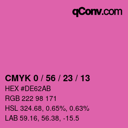 カラーコード: CMYK 0 / 56 / 23 / 13 | qconv.com