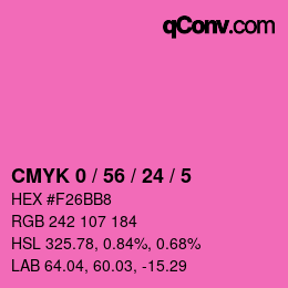 Color code: CMYK 0 / 56 / 24 / 5 | qconv.com