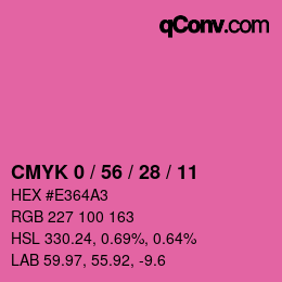 Color code: CMYK 0 / 56 / 28 / 11 | qconv.com