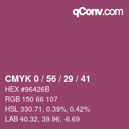 Color code: CMYK 0 / 56 / 29 / 41 | qconv.com