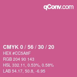 Color code: CMYK 0 / 56 / 30 / 20 | qconv.com