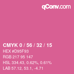Código de color: CMYK 0 / 56 / 32 / 15 | qconv.com
