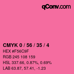 Color code: CMYK 0 / 56 / 35 / 4 | qconv.com