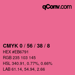 Color code: CMYK 0 / 56 / 38 / 8 | qconv.com