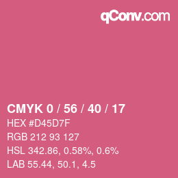 Color code: CMYK 0 / 56 / 40 / 17 | qconv.com