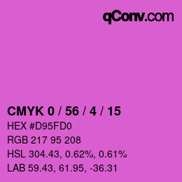 Color code: CMYK 0 / 56 / 4 / 15 | qconv.com