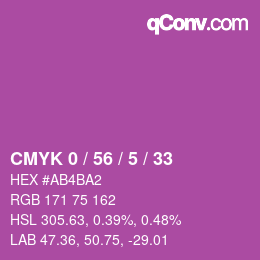 Código de color: CMYK 0 / 56 / 5 / 33 | qconv.com