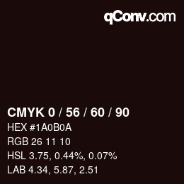 Color code: CMYK 0 / 56 / 60 / 90 | qconv.com