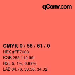 Color code: CMYK 0 / 56 / 61 / 0 | qconv.com
