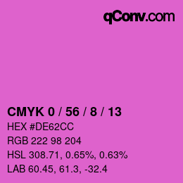 カラーコード: CMYK 0 / 56 / 8 / 13 | qconv.com
