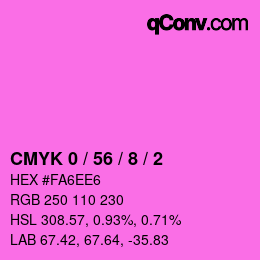 カラーコード: CMYK 0 / 56 / 8 / 2 | qconv.com