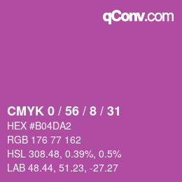 Color code: CMYK 0 / 56 / 8 / 31 | qconv.com