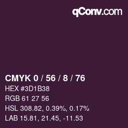Color code: CMYK 0 / 56 / 8 / 76 | qconv.com