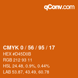 Color code: CMYK 0 / 56 / 95 / 17 | qconv.com