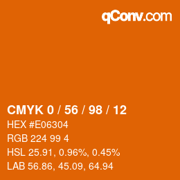 Color code: CMYK 0 / 56 / 98 / 12 | qconv.com