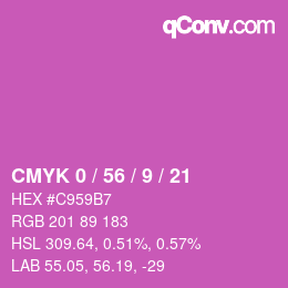 Farbcode: CMYK 0 / 56 / 9 / 21 | qconv.com