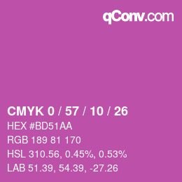 Color code: CMYK 0 / 57 / 10 / 26 | qconv.com