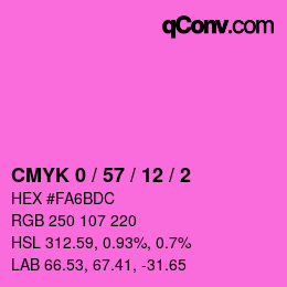 Color code: CMYK 0 / 57 / 12 / 2 | qconv.com