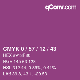 Color code: CMYK 0 / 57 / 12 / 43 | qconv.com