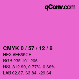 Color code: CMYK 0 / 57 / 12 / 8 | qconv.com