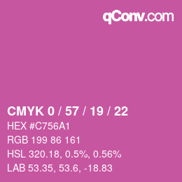 颜色代码: CMYK 0 / 57 / 19 / 22 | qconv.com