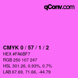 Color code: CMYK 0 / 57 / 1 / 2 | qconv.com