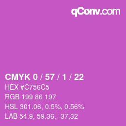 Color code: CMYK 0 / 57 / 1 / 22 | qconv.com