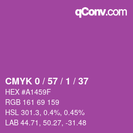 カラーコード: CMYK 0 / 57 / 1 / 37 | qconv.com