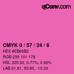Color code: CMYK 0 / 57 / 24 / 8 | qconv.com