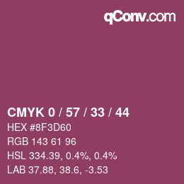 Código de color: CMYK 0 / 57 / 33 / 44 | qconv.com