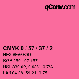 Color code: CMYK 0 / 57 / 37 / 2 | qconv.com