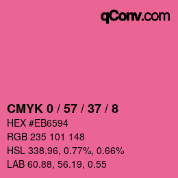 Color code: CMYK 0 / 57 / 37 / 8 | qconv.com