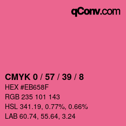 Color code: CMYK 0 / 57 / 39 / 8 | qconv.com