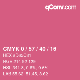 Color code: CMYK 0 / 57 / 40 / 16 | qconv.com