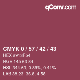 Color code: CMYK 0 / 57 / 42 / 43 | qconv.com