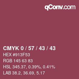 Color code: CMYK 0 / 57 / 43 / 43 | qconv.com