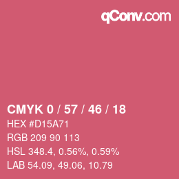 Color code: CMYK 0 / 57 / 46 / 18 | qconv.com