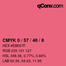 Color code: CMYK 0 / 57 / 46 / 8 | qconv.com
