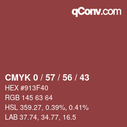 Color code: CMYK 0 / 57 / 56 / 43 | qconv.com