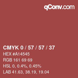 カラーコード: CMYK 0 / 57 / 57 / 37 | qconv.com
