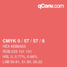 Color code: CMYK 0 / 57 / 57 / 8 | qconv.com