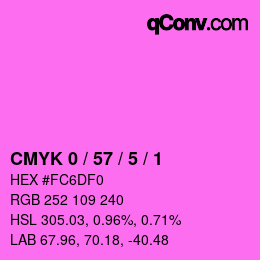 Color code: CMYK 0 / 57 / 5 / 1 | qconv.com