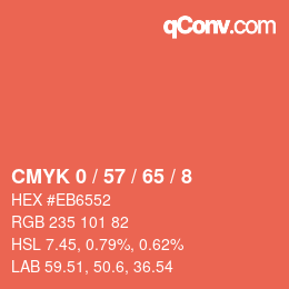 カラーコード: CMYK 0 / 57 / 65 / 8 | qconv.com