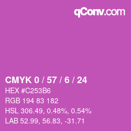 Color code: CMYK 0 / 57 / 6 / 24 | qconv.com