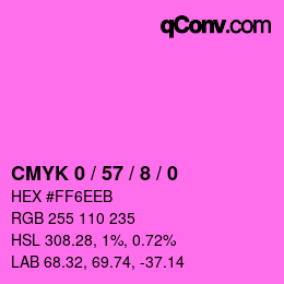 カラーコード: CMYK 0 / 57 / 8 / 0 | qconv.com