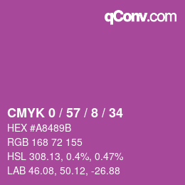 Color code: CMYK 0 / 57 / 8 / 34 | qconv.com