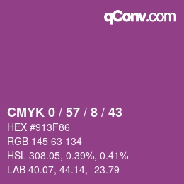 Color code: CMYK 0 / 57 / 8 / 43 | qconv.com