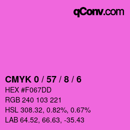 颜色代码: CMYK 0 / 57 / 8 / 6 | qconv.com